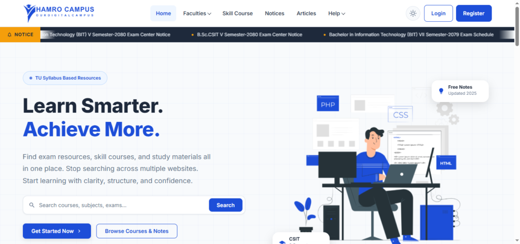 Hamro Campus – Comprehensive EdTech Platform for IT Students