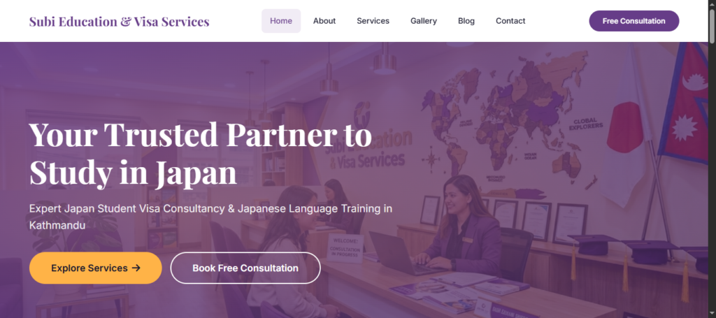 Subi Education & Visa Services – Premium Consultancy Web Development